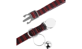 Plaid Breakaway Cat Collar with Metalic Buckle