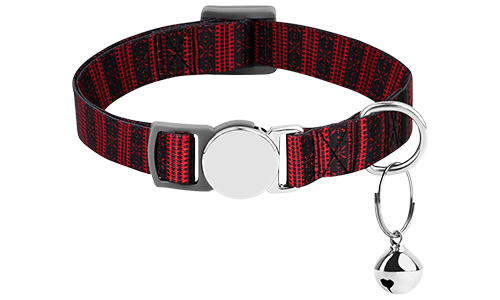 Plaid Breakaway Cat Collar with Metalic Buckle