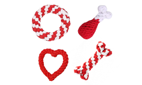 Rope Dog Toy Set - 4 pcs