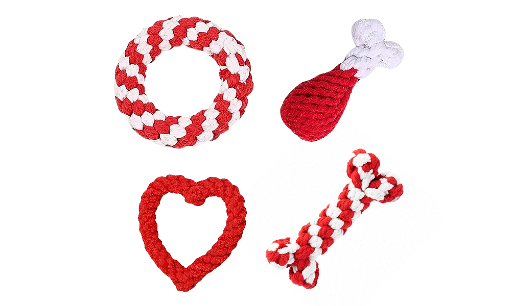 Rope Dog Toy Set - 4 pcs