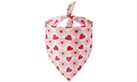 Printed Heart Dog Bandana