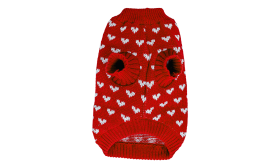 Printed Heart Sweater for Dogs