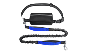 Hands Free Dog Leash with Adjustable Waist Belt and Pouch