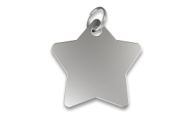 Engraved Star Dog Tag