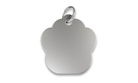 Engraved Paw Dog Tag