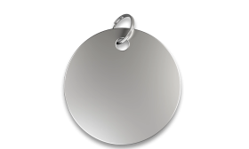 Engraved Circle Dog Tag