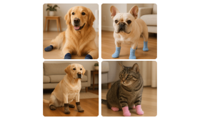 Hydrophobic Non-Slip Pet Socks for Indoor & Outdoor Protection