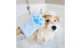 Microfibre Pet Glove Towel – Soft Coral Fleece Drying Mitt for Dogs & Cats