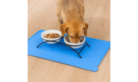 Waterproof Silicone Dog Feeding Mat with Raised Edges - Perfect Pet Bowl Mat