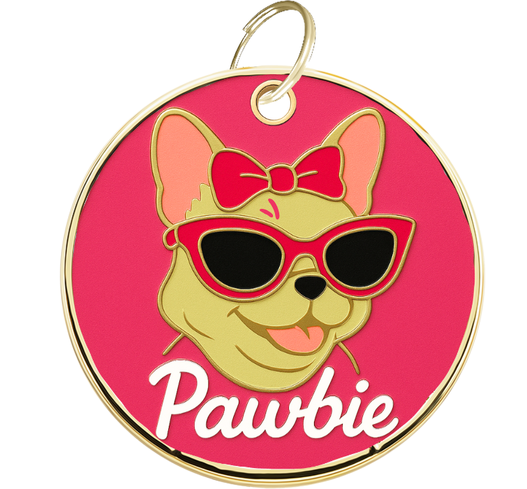 Engraved Pawbie Dog Tag